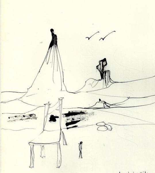 Sur le chemin d'encre légère