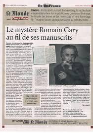 Article du Monde Le mystère Gary
